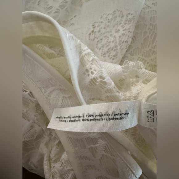 Aeropostale White Floral Lace Sleeveless Skater Dress Women’s Size M Medium - Picture 7 of 7